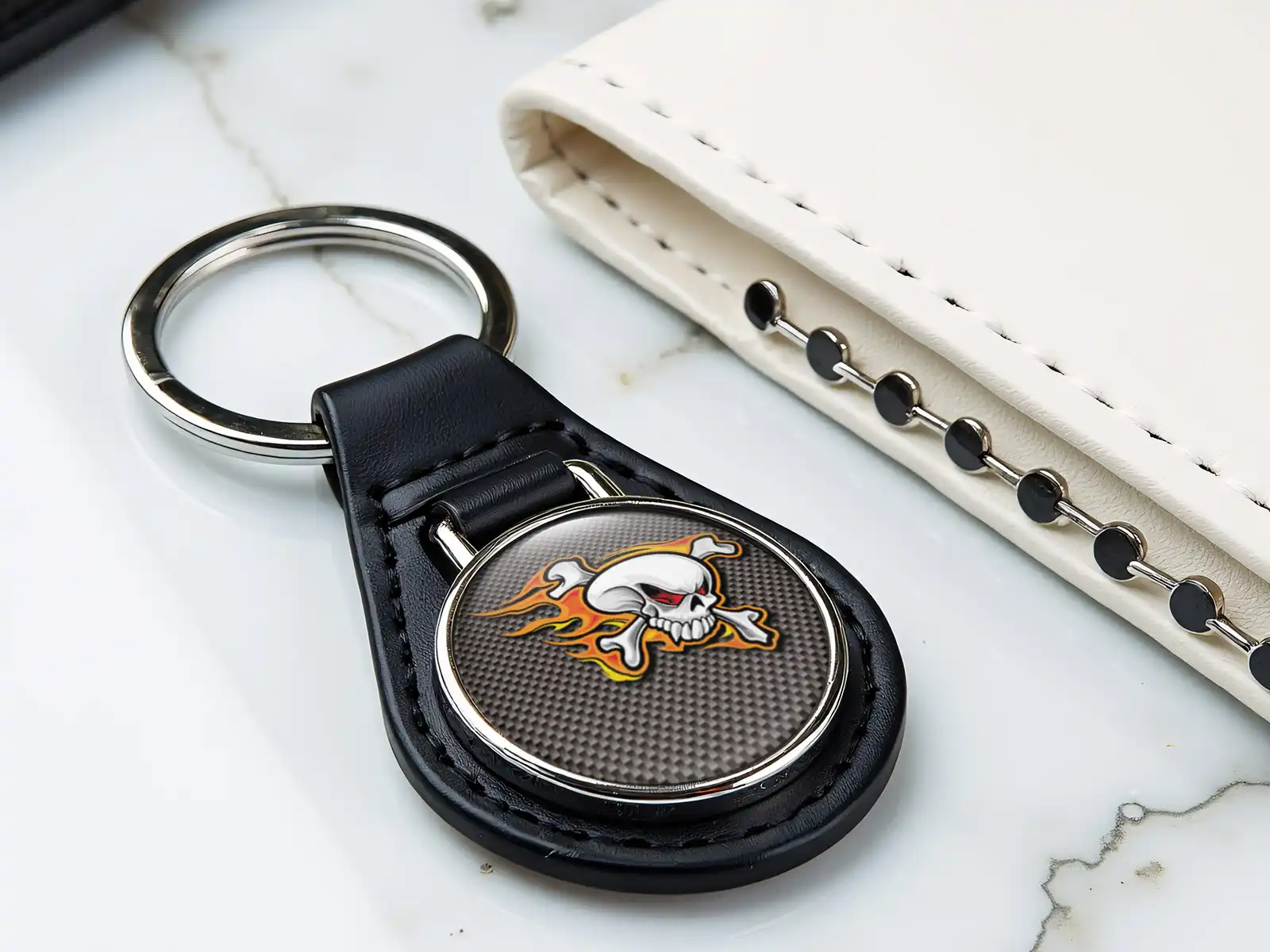 Safety Keychains Style Modern Leather Touch S